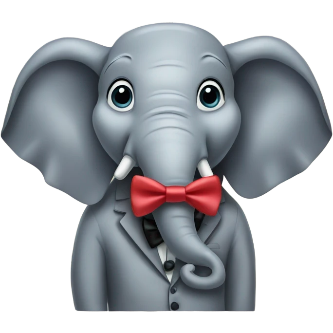 elephant wearing a bowtie emoji