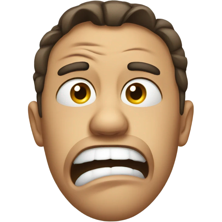 scared and disgusted face emoji