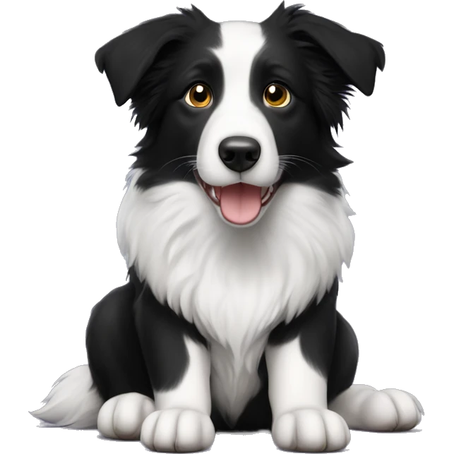 Border collie, hembra, 3 meses de edad, almbina, nariz con manchas emoji