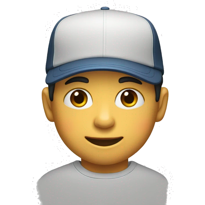  niño con gorra zul emoji