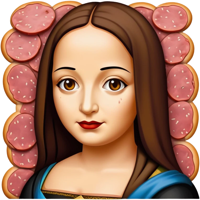 pop art monalisa SPAM meat slop portrait emoji