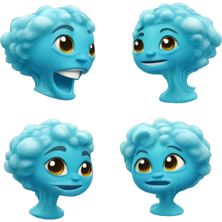 Water Elemental DisneyPixar3D-style character inspired by The Ocean emoji