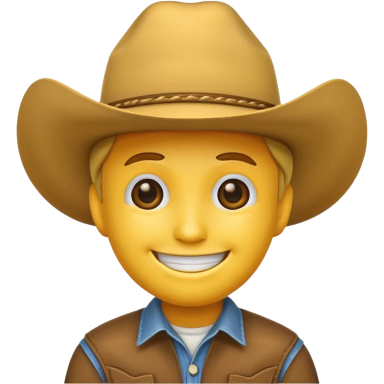 emoji with cowboy hat emoji