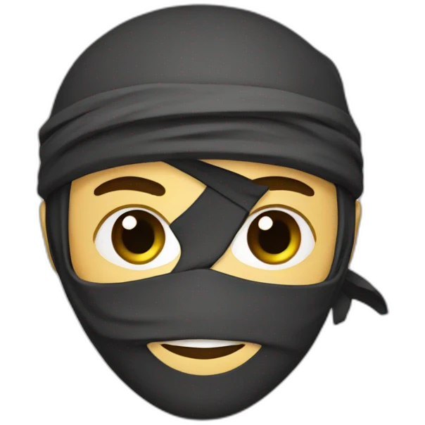 Ninja avec des billet emoji