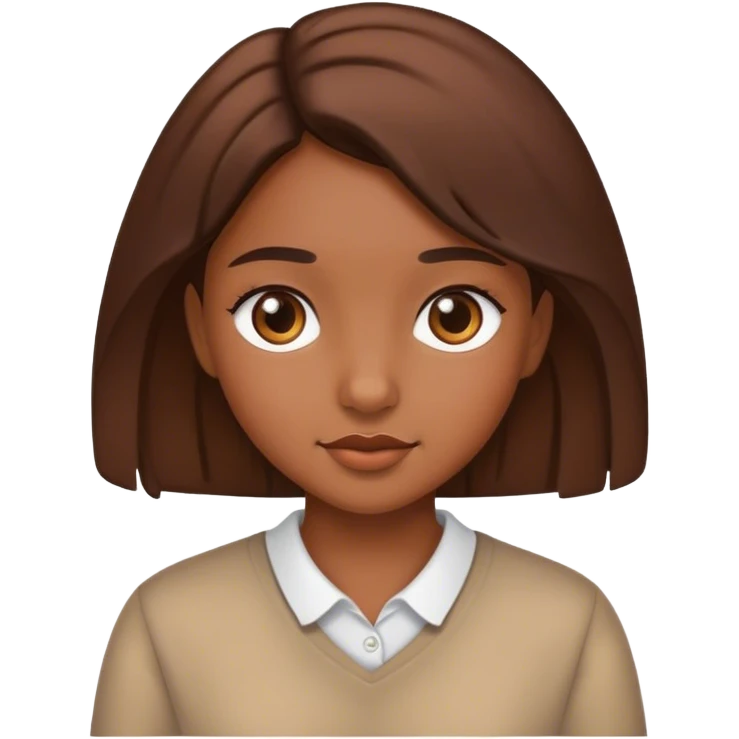 Cute girl with bu emoji