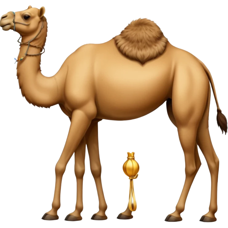 High resolution camels without fur emoji