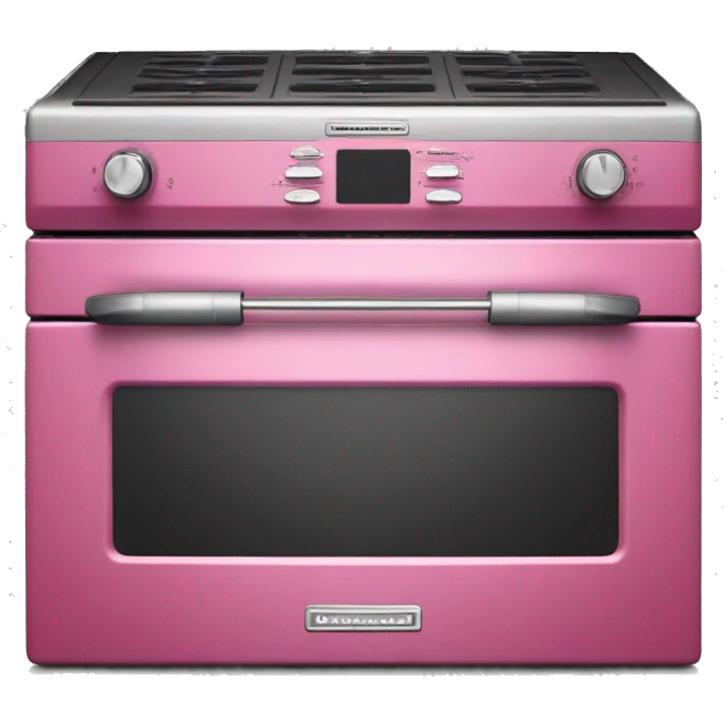Realistic raspberry color kitchenaid oven isolated. emoji