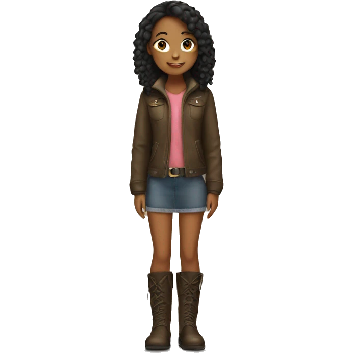 Girl with boots emoji
