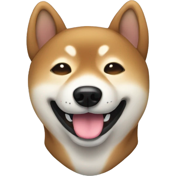 black Shiba inu smile, eyes closed  emoji