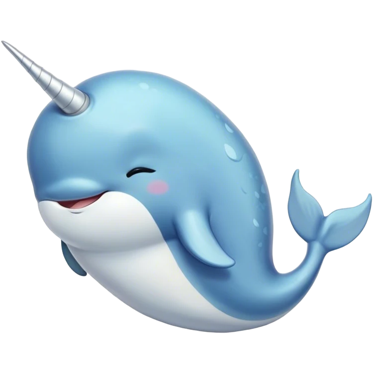 Meme-Worthy cute Sleeping Narwhal Portrait Emoji, Head resting peacefully with a contented smile, showcasing a luxuriously smooth form with a gentle tusk accent, eyes closed in a serene slumber, Simplified yet hilariously adorable features, highly detailed, glowing with a soft, drowsy glow, high shine, relaxed and utterly lovable, stylized with an air of playful laziness, bright and heartwarming, soft glowing outline, capturing the essence of a comically sleepy sea unicorn that feels destined to become the next viral sensation of adorable rest! emoji