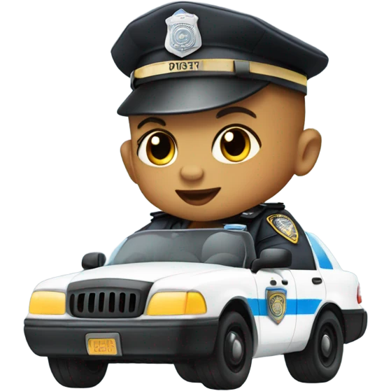 Baby in a cop car  emoji