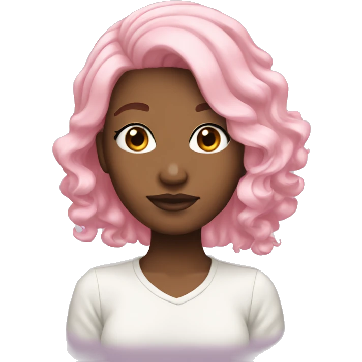 pastel pink hair emoji