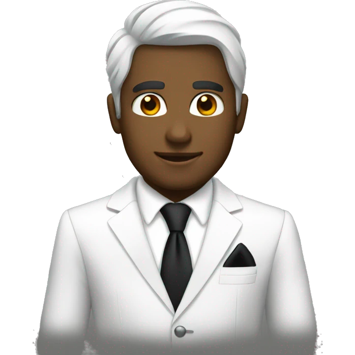 black tie and white suit basic emoji