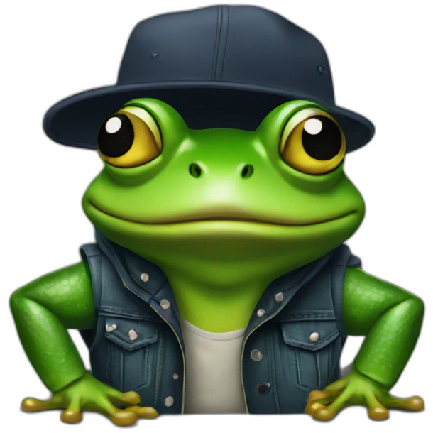 rapper frog emoji