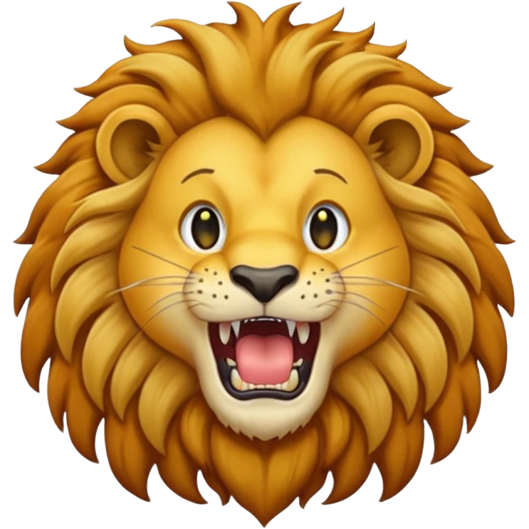 lion month open yellwo emoji