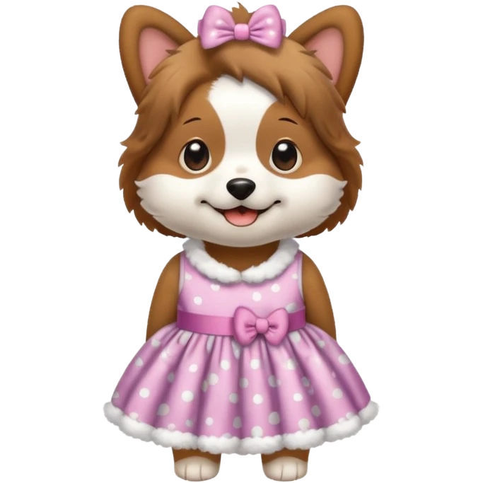 dog in a dress emoji