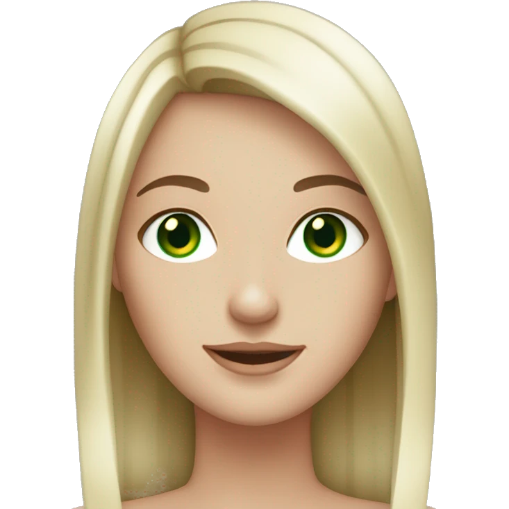 Straight haired brunette green eyed white girl emoji