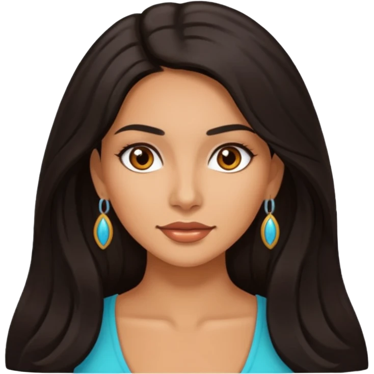 attractive Latina woman with long dark hair emoji