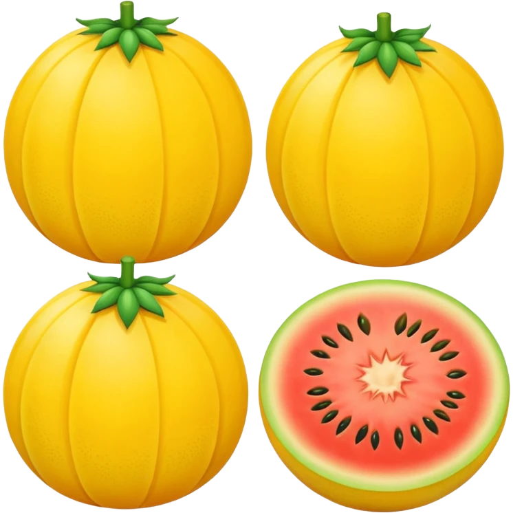 yellow melon as a whole emoji