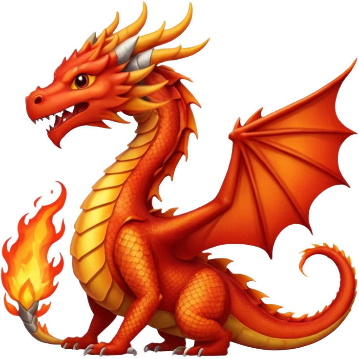 western dragon breathing fire emoji