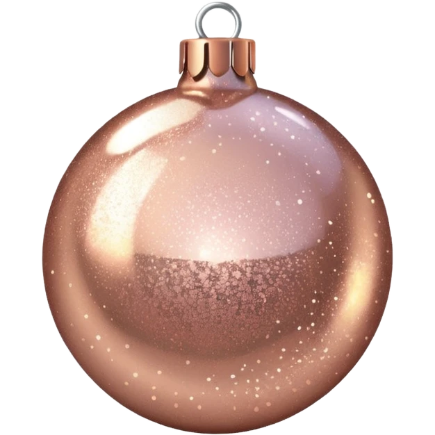rose gold glittery ornament emoji
