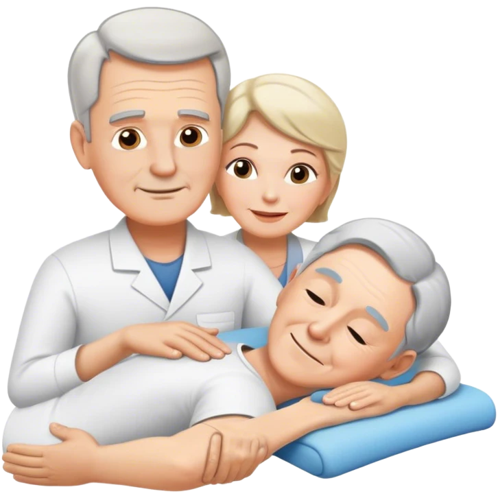 60-year-old white man giving massage o 60-year-old white woman emoji