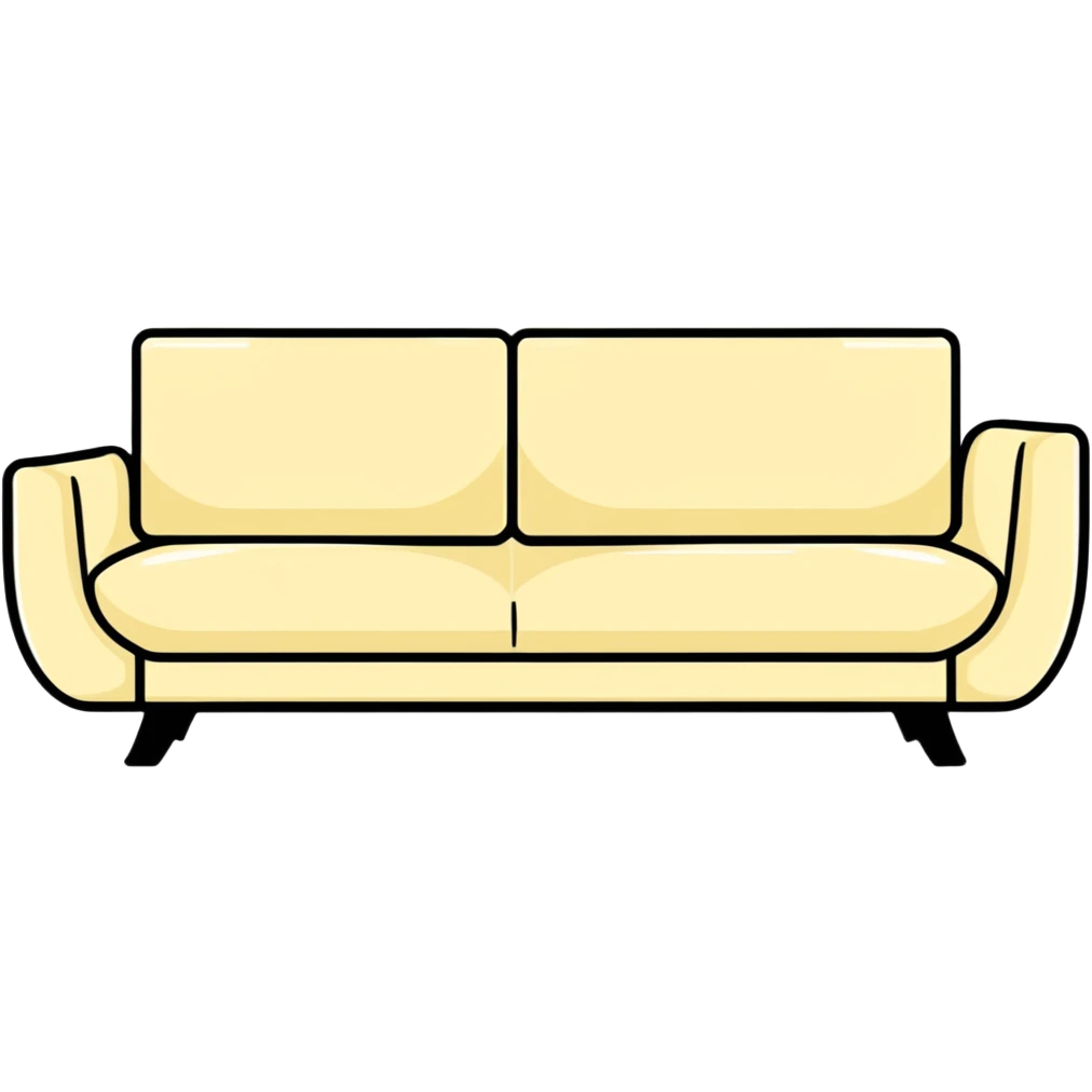 sleek minimalist cream sofa emoji