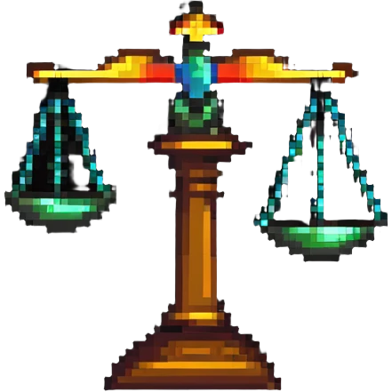 Judge gavel and scales emoji