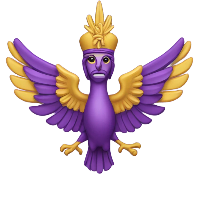 symbol for zoroastrianism on purple background emoji