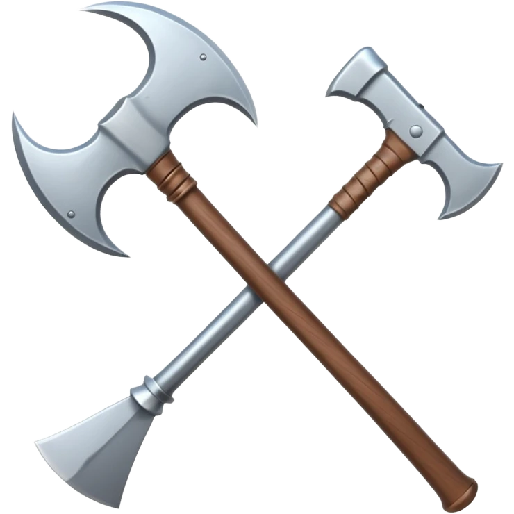 large steel battle axe with a broad blade emoji