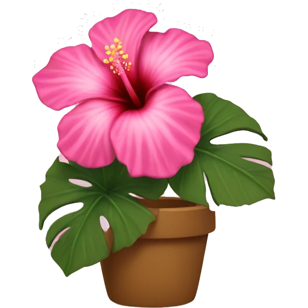 Pink hibisco  emoji
