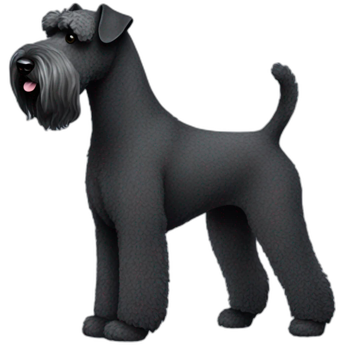 Kerry blue terrier full-body emoji