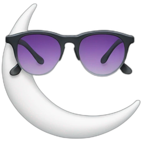 crescent notification wearing glasses emoji