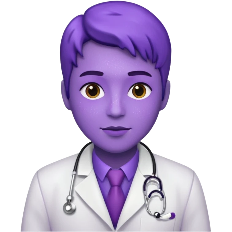 glitter purple doctor emoji