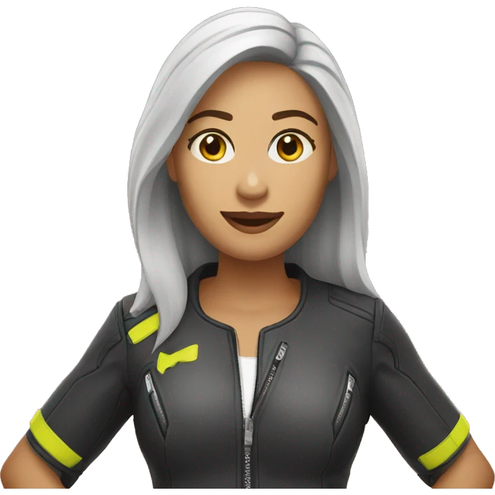 Mulher na moto emoji