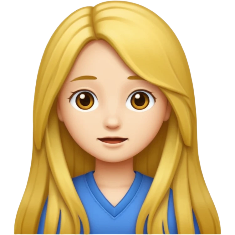 long hair girl emoji