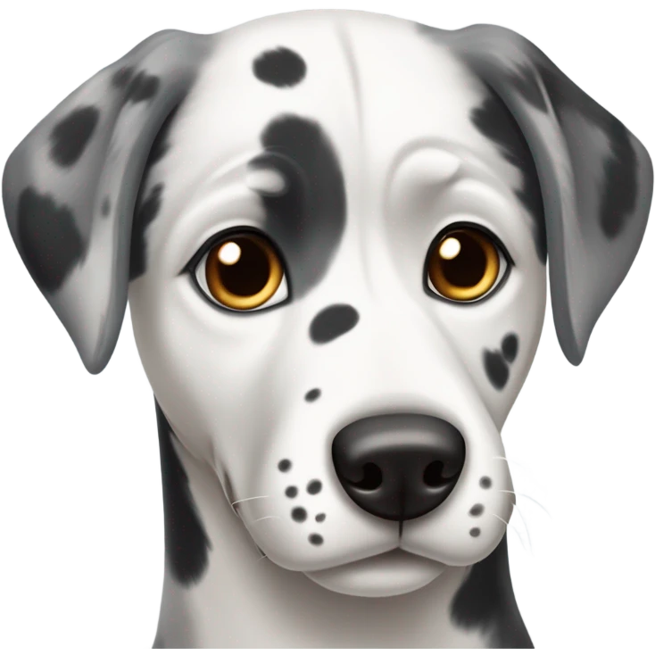 dalmatian and white and grey siberian husky with big heart over head emoji