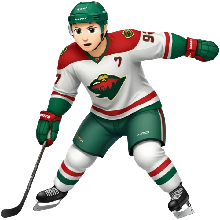 Minnesota Wild ice hockey number 97 emoji