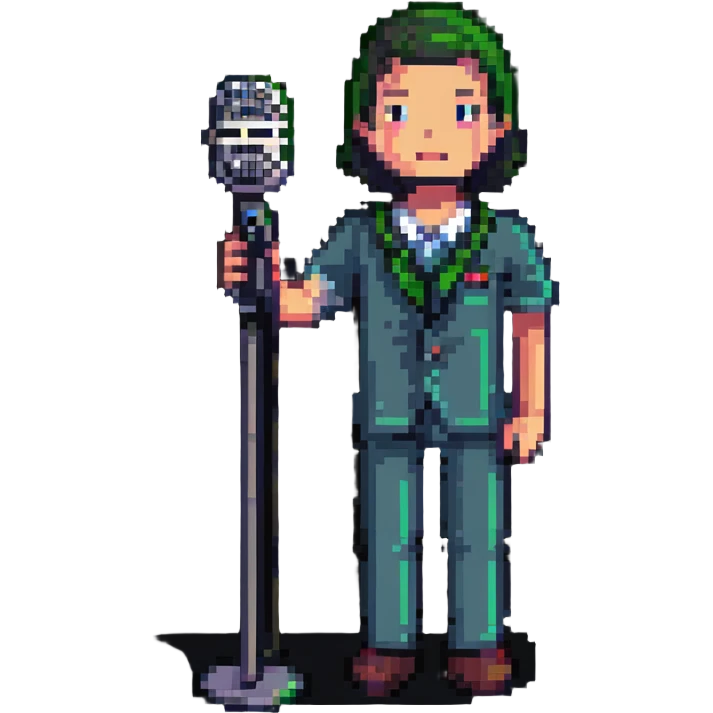 Man with microphone, entertainer emoji
