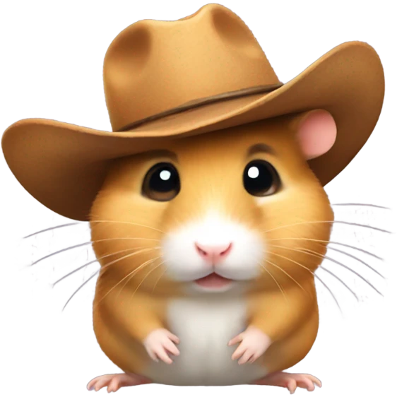 Hamster wearing a cowboy hat emoji