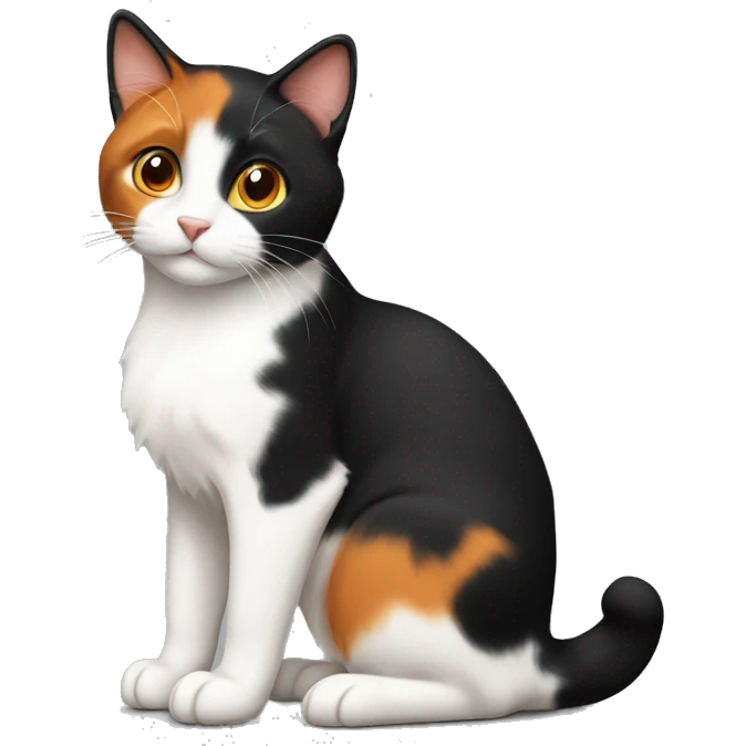 black-Orange-white-calico-cat emoji