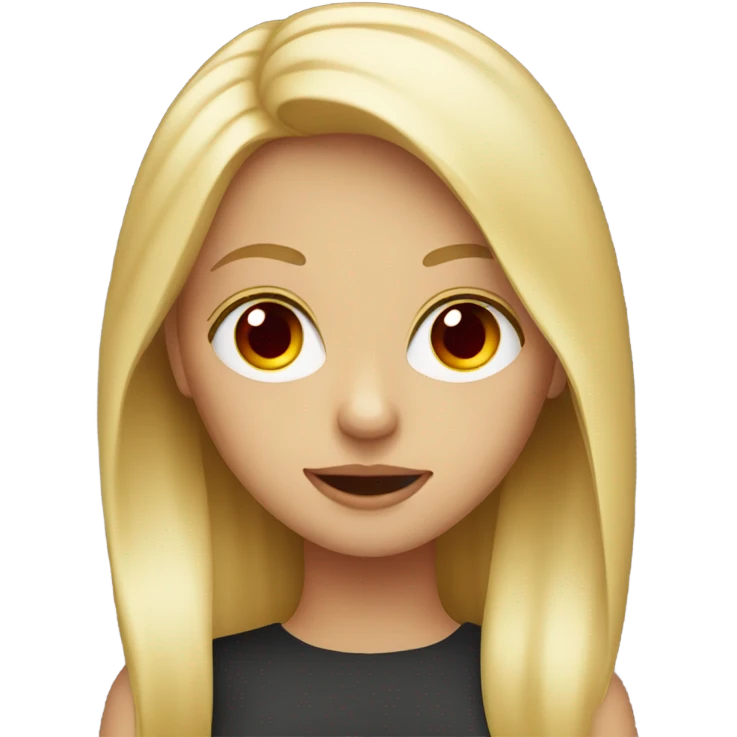 blonde girl with red eyes emoji