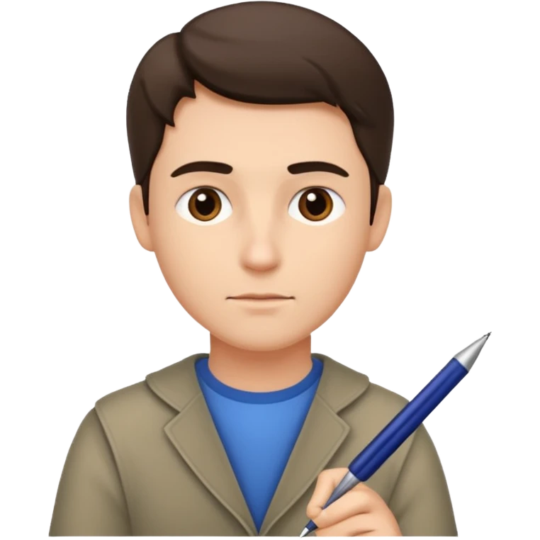 light man writing emoji