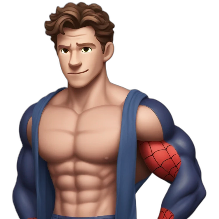 Tom Holland spiderman bodybuilder emoji