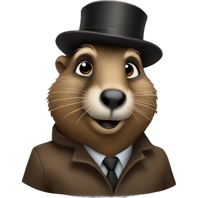 Groundhog spy emoji
