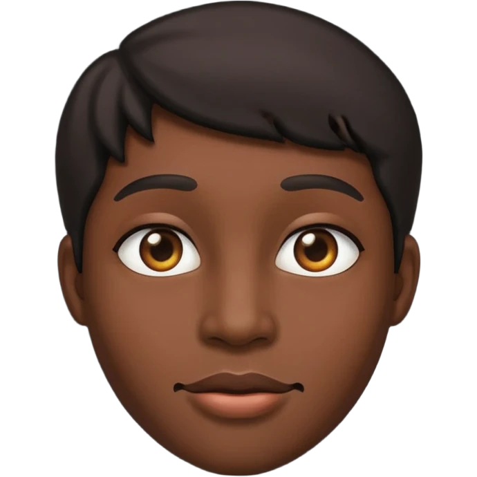 Make face black emoji