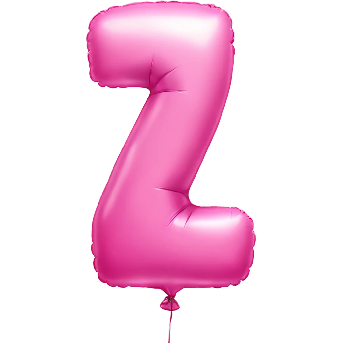pink balloon shaped like number 1 emoji