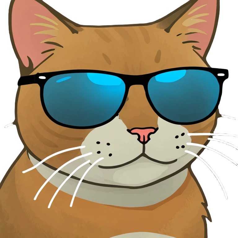 Cat with sunglasses emoji