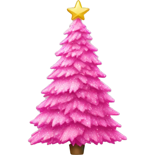 Pink Christmas tree emoji