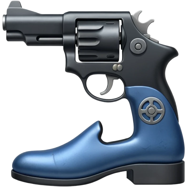 gun pointing at foot emoji